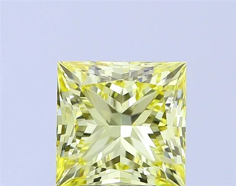 1.51ct PRINCESS Fancy Yellow VS1 Coloured Lab diamond