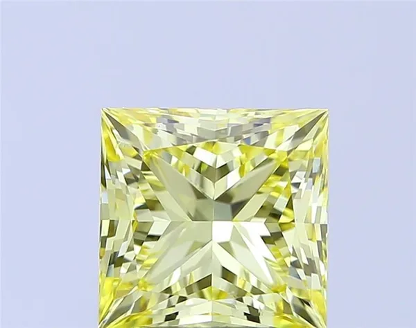 1.51ct PRINCESS Fancy Yellow VS1 Coloured Lab diamond