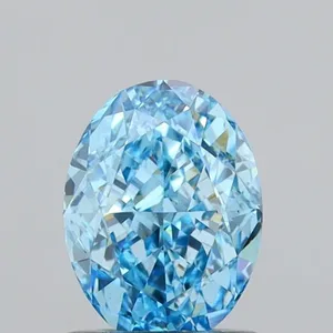 1.04ct OVAL Fancy Vivid Blue VS1 Coloured Lab diamond