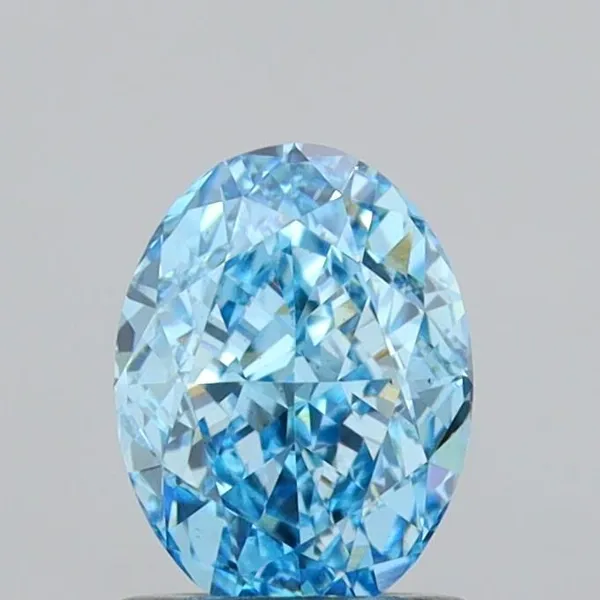 1.04ct OVAL Fancy Vivid Blue VS1 Coloured Lab diamond