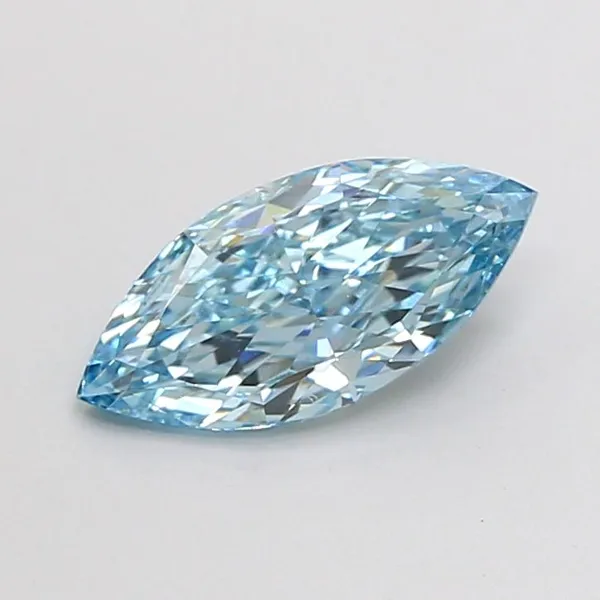 1.13ct MARQUISE Fancy Vivid Blue VS1 Coloured Lab diamond
