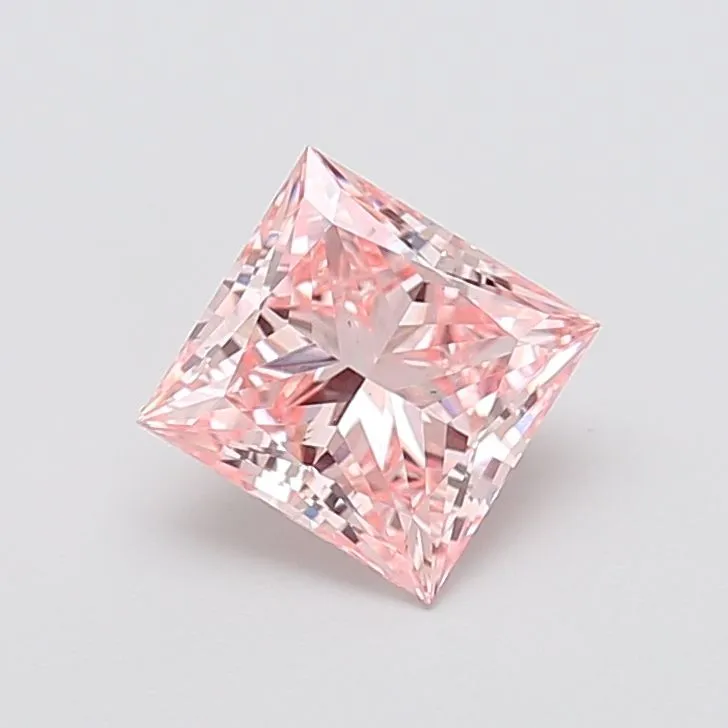 2.03ct PRINCESS Fancy Intense Pink VS2 Coloured Lab diamond