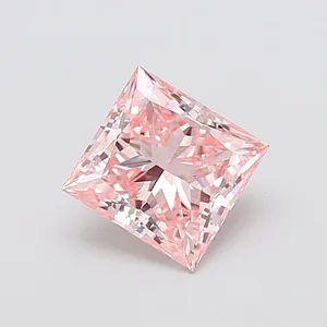 2.03ct PRINCESS Fancy Intense Pink VS2 Coloured Lab diamond