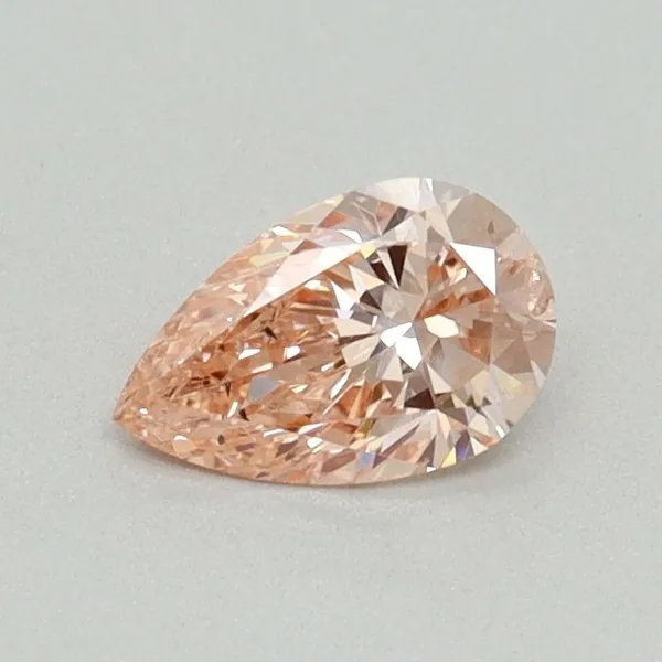 0.41ct PEAR Fancy Vivid Pink SI1 Coloured Lab diamond