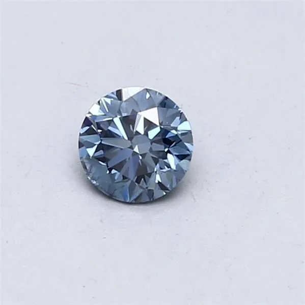 0.31ct ROUND Fancy Vivid Blue SI2 Coloured Lab diamond