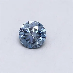 0.31ct ROUND Fancy Vivid Blue SI2 Coloured Lab diamond