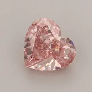 1.02ct HEART Fancy Vivid Pink VS1 Coloured Lab diamond