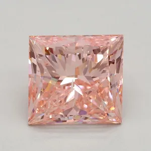 3.09ct PRINCESS Fancy Intense Pink SI2 Coloured Lab diamond