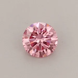 0.32ct ROUND Fancy Vivid Pink VVS2 Coloured Lab diamond