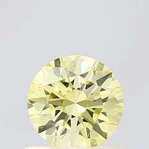 0.56ct ROUND Fancy Yellow VVS2 Coloured Lab diamond