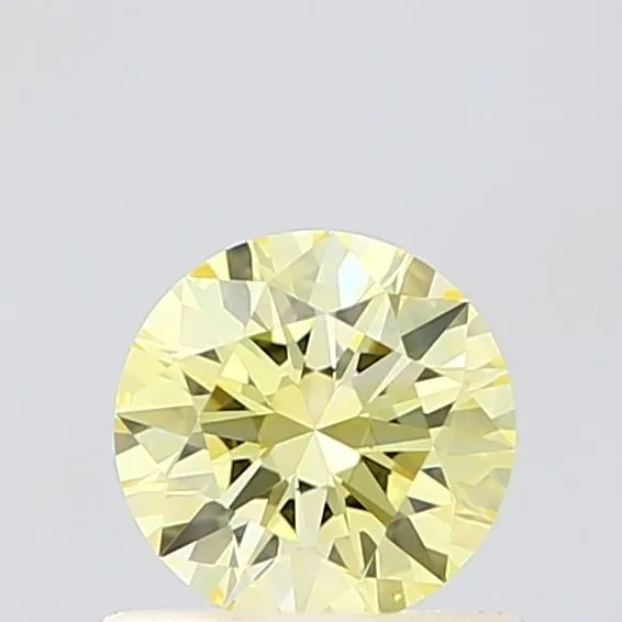 0.56ct ROUND Fancy Yellow VVS2 Coloured Lab diamond