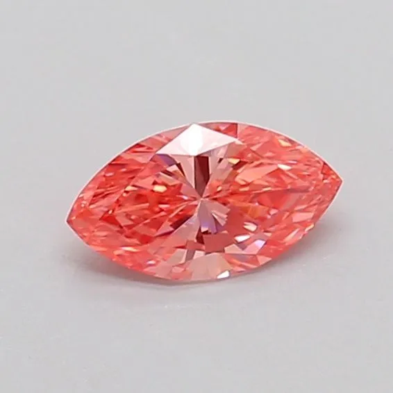 0.33ct MARQUISE Fancy Vivid Pink VS1 Coloured Lab diamond