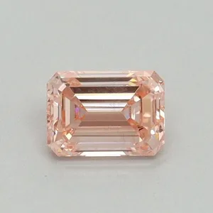 0.51ct EMERALD Fancy Intense Pink VVS2 Coloured Lab diamond
