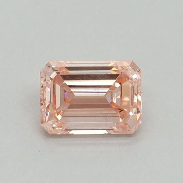 0.51ct EMERALD Fancy Intense Pink VVS2 Coloured Lab diamond