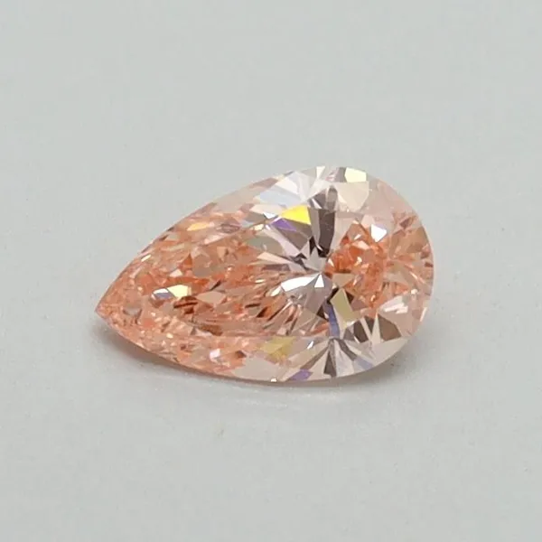 0.3ct PEAR Fancy Vivid Pink VS1 Coloured Lab diamond