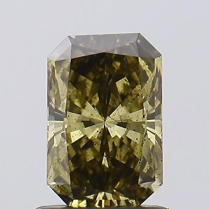0.92ct RADIANT Fancy Gray Yellow SI2 Coloured Lab diamond