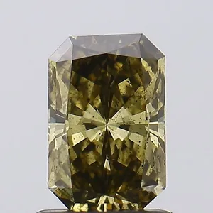 0.92ct RADIANT Fancy Gray Yellow SI2 Coloured Lab diamond