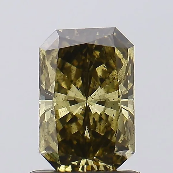 0.92ct RADIANT Fancy Gray Yellow SI2 Coloured Lab diamond