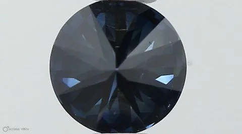 0.41ct ROUND Fancy Deep Blue SI2 Coloured Lab diamond