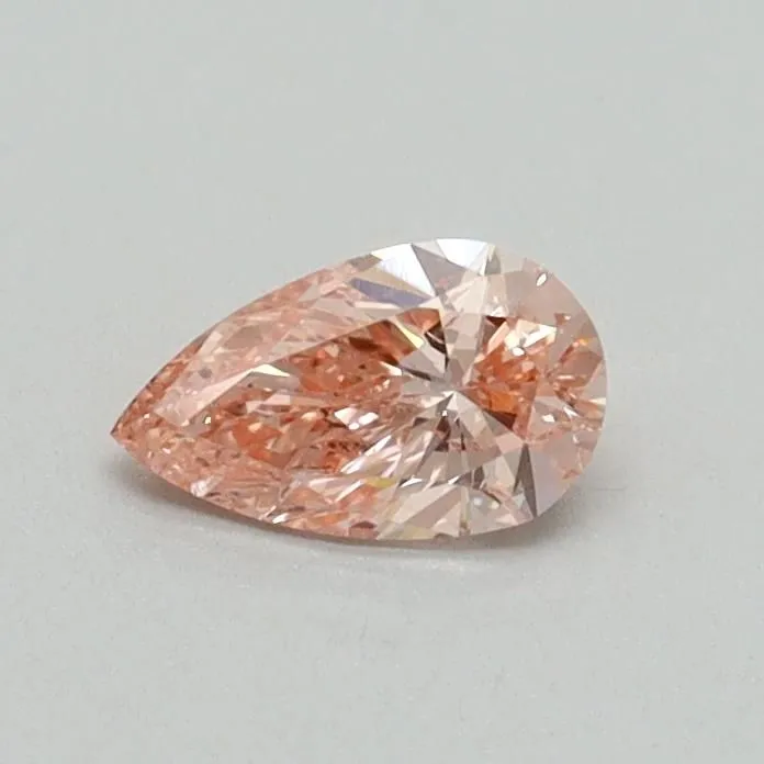 0.31ct PEAR Fancy Vivid Pink SI2 Coloured Lab diamond