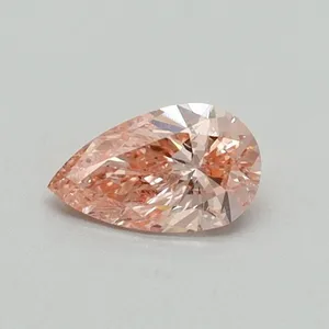 0.31ct PEAR Fancy Vivid Pink SI2 Coloured Lab diamond