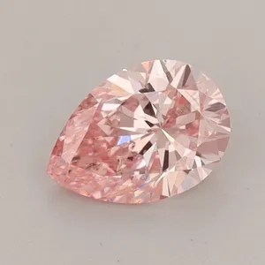 0.64ct PEAR Fancy Vivid Pink VS1 Coloured Lab diamond
