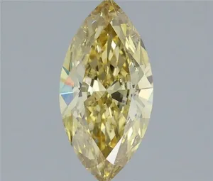 1.14ct MARQUISE Fancy Intense Yellow VVS2 Coloured Lab diamond