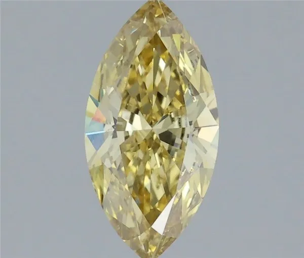 1.14ct MARQUISE Fancy Intense Yellow VVS2 Coloured Lab diamond