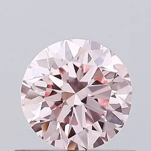 0.59ct ROUND Fancy Intense Pink VVS2 Coloured Lab diamond
