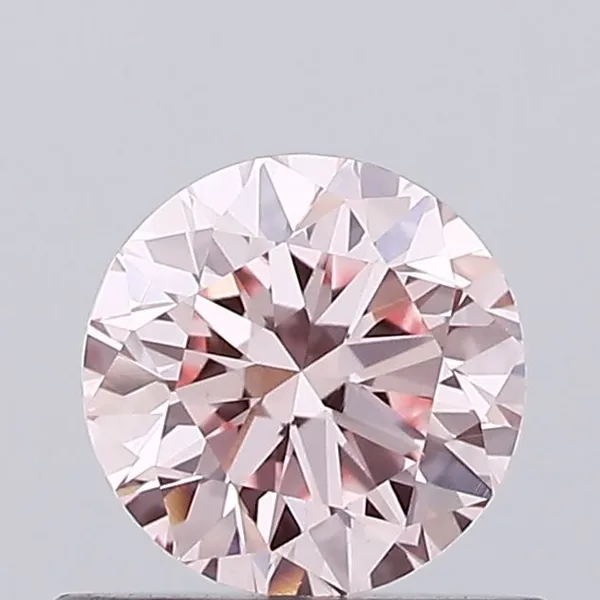 0.59ct ROUND Fancy Intense Pink VVS2 Coloured Lab diamond