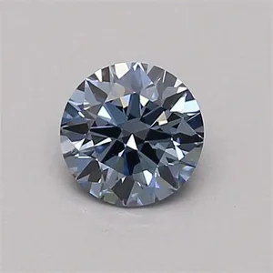 0.39ct ROUND Fancy Vivid Blue VVS1 Coloured Lab diamond