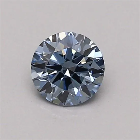 0.39ct ROUND Fancy Vivid Blue VVS1 Coloured Lab diamond