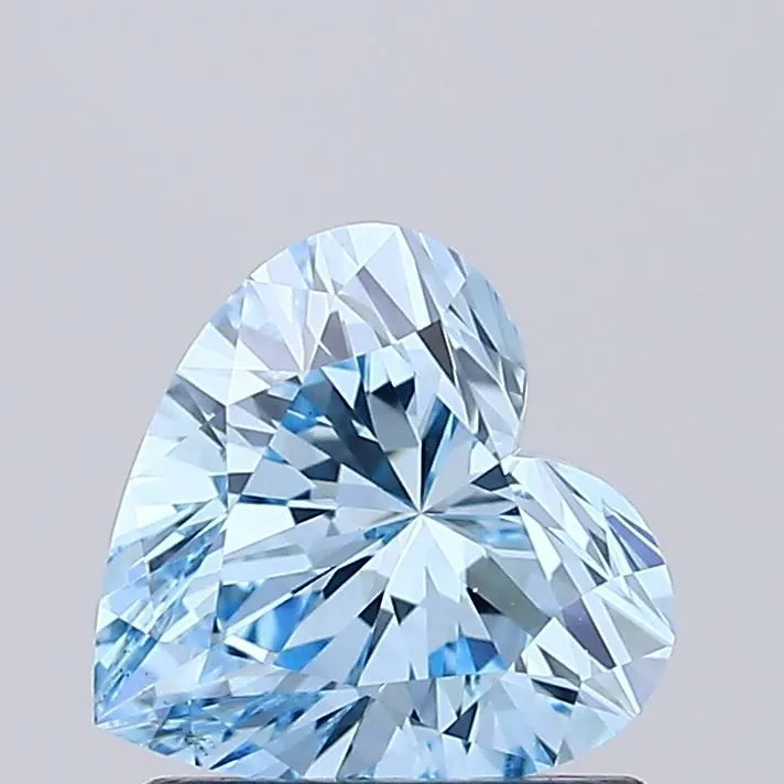 1.05ct HEART Fancy Vivid Blue VS1 Coloured Lab diamond