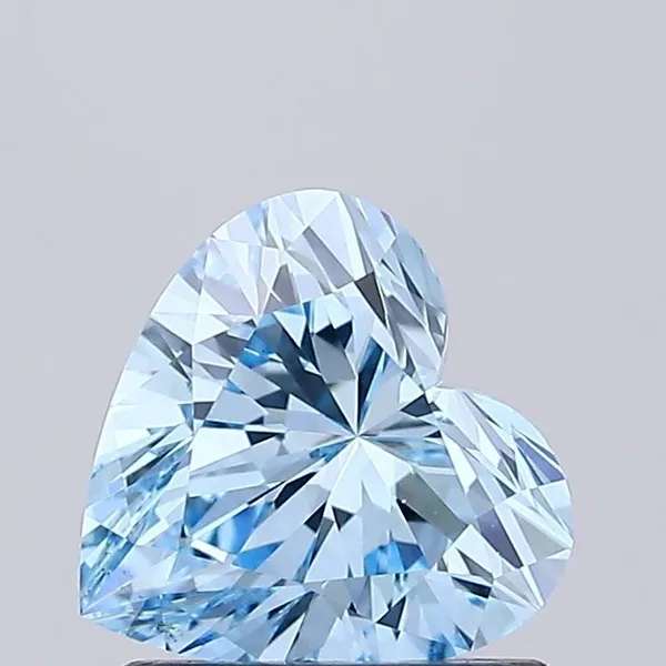 1.05ct HEART Fancy Vivid Blue VS1 Coloured Lab diamond