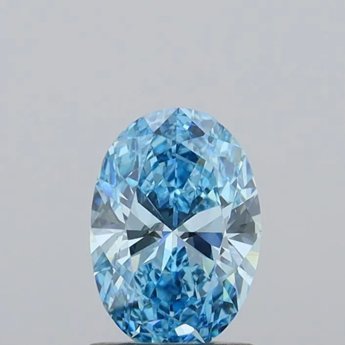 1.04ct OVAL Fancy Vivid Blue VS1 Coloured Lab diamond