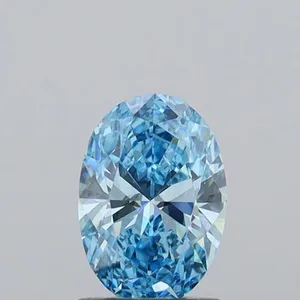 1.04ct OVAL Fancy Vivid Blue VS1 Coloured Lab diamond