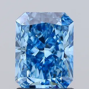 1.48ct RADIANT Fancy Vivid Blue SI1 Coloured Lab diamond