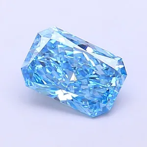 1.01ct RADIANT Fancy Vivid Blue VS1 Coloured Lab diamond