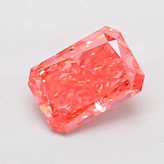 1.37ct RADIANT Fancy Vivid Pink VS1 Coloured Lab diamond