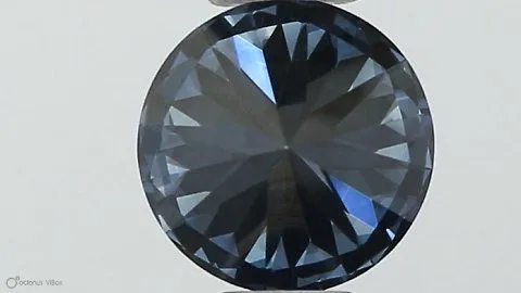 0.42ct ROUND Fancy Vivid Blue VS1 Coloured Lab diamond