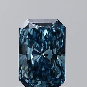 0.9ct RADIANT Fancy Vivid Blue VS1 Coloured Lab diamond