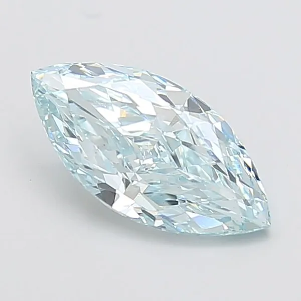 2.08ct MARQUISE Fancy Intense Greenish Blue VVS2 Coloured Lab diamond