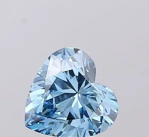 1.49ct HEART Fancy Vivid Blue VS1 Coloured Lab diamond