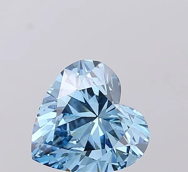 1.49ct HEART Fancy Vivid Blue VS1 Coloured Lab diamond