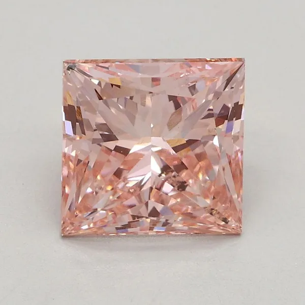 1.73ct PRINCESS Fancy Intense Pink VS2 Coloured Lab diamond