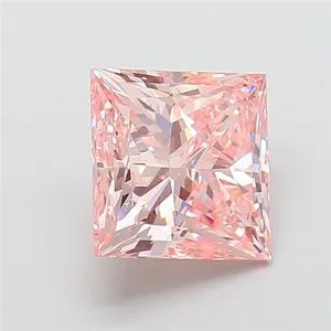5.01ct PRINCESS Fancy Intense Pink VVS2 Coloured Lab diamond