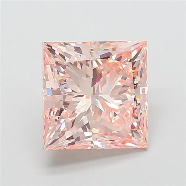5.01ct PRINCESS Fancy Intense Pink VVS2 Coloured Lab diamond