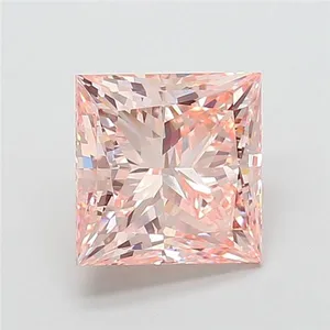 5.01ct PRINCESS Fancy Intense Pink VVS2 Coloured Lab diamond
