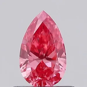 0.42ct PEAR Fancy Vivid Pink VS1 Coloured Lab diamond