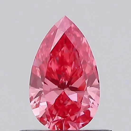 0.42ct PEAR Fancy Vivid Pink VS1 Coloured Lab diamond